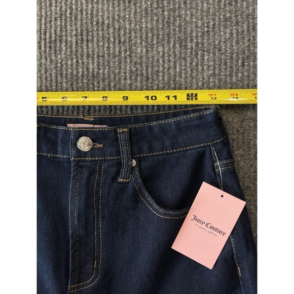 Juicy Couture Jeans 7/28 "Lunita" Y2K High Rise Wide Leg Relaxed Bedazzled NEW - Picture 10 of 12